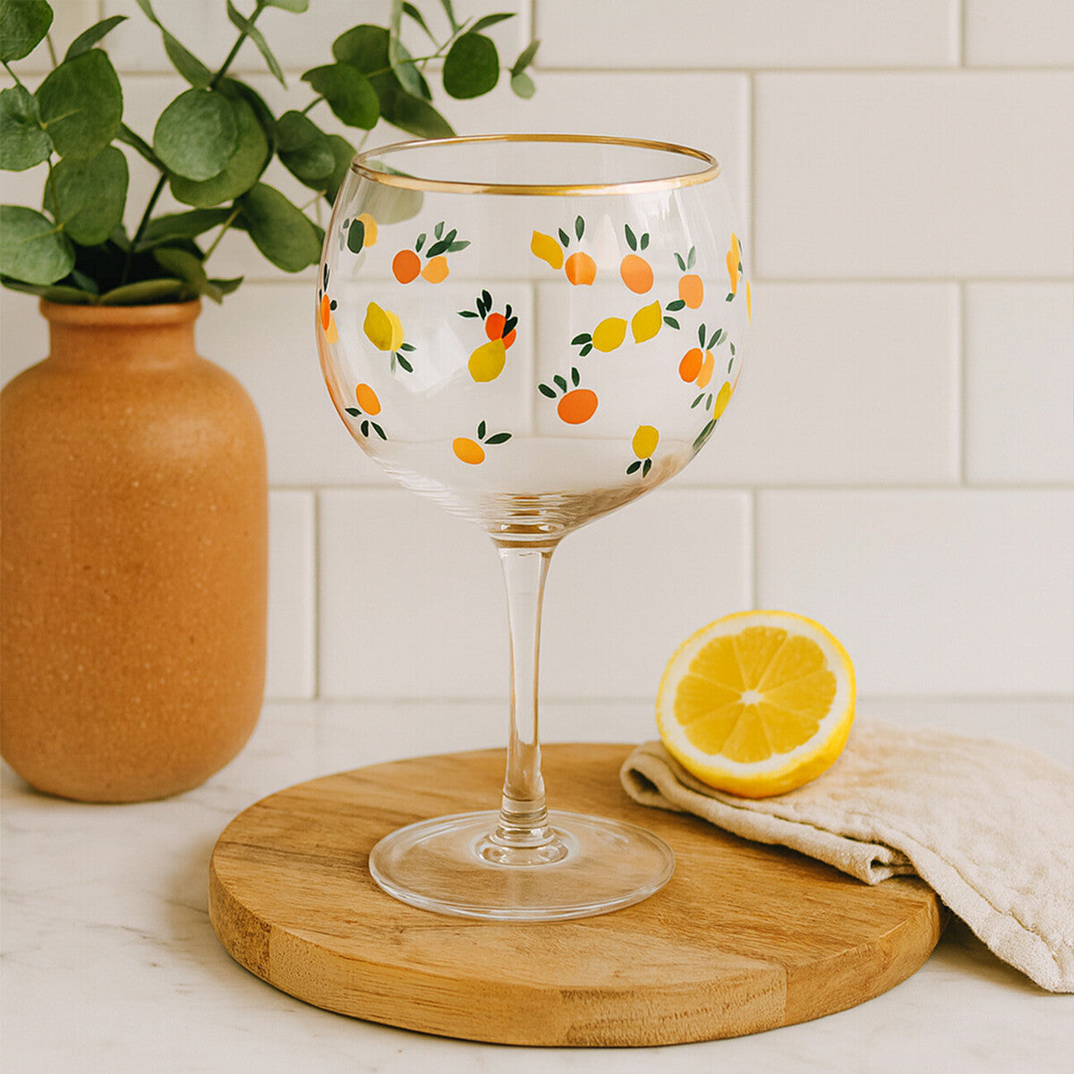 Mila Set of 2 Colourful Gin Glasses