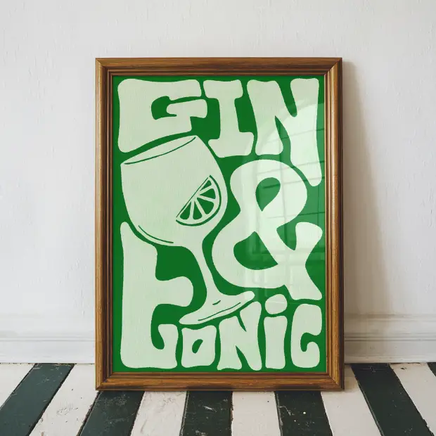 Funky Gin & Tonic A5 Print