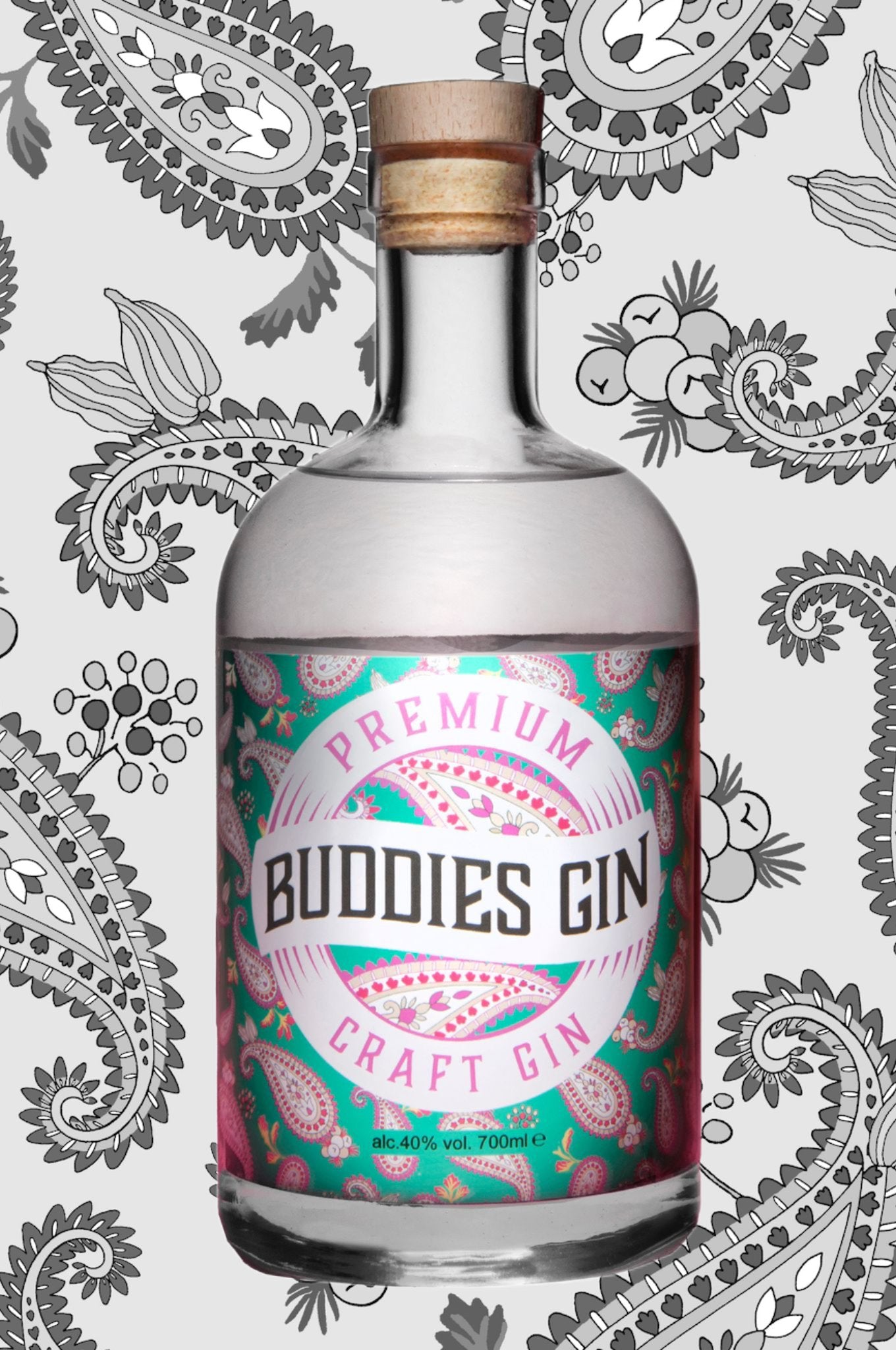 70cl Premium Craft Buddies Gin - Buddies Gin®
